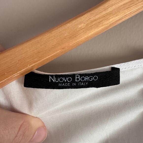 Nuovo Borgo White Sleeveless Bubble Dress Minimalist Made in Italy Size Medium - Picture 2 of 5